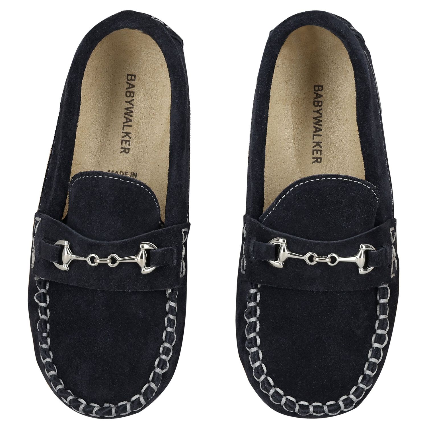 حذاء كلاسيكي من الجلد السويدي باللون الأزرق, 1, hi-res