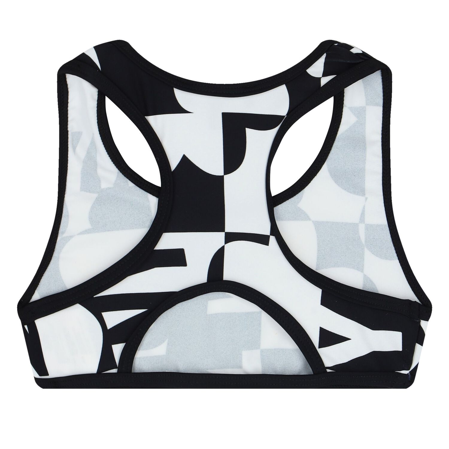 مايوة بيكينى بنات بالشعار باللون الأسود و الأبيض , 1, hi-res