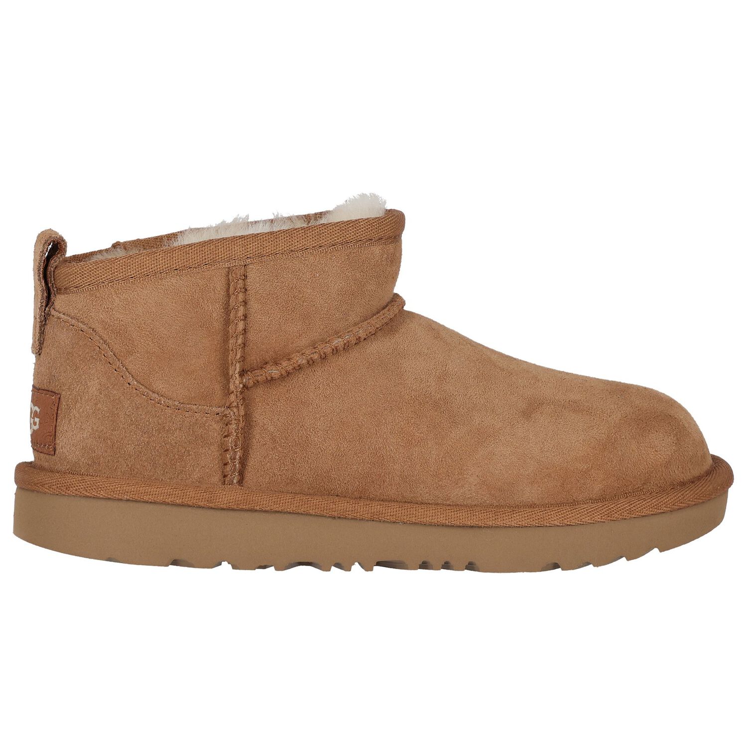 Beige Classic Ultra Mini Suede Boots, 3, hi-res