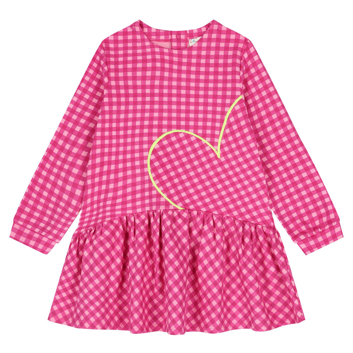 Girls Pink Gingham Dress Set, 1, hi-res image number null