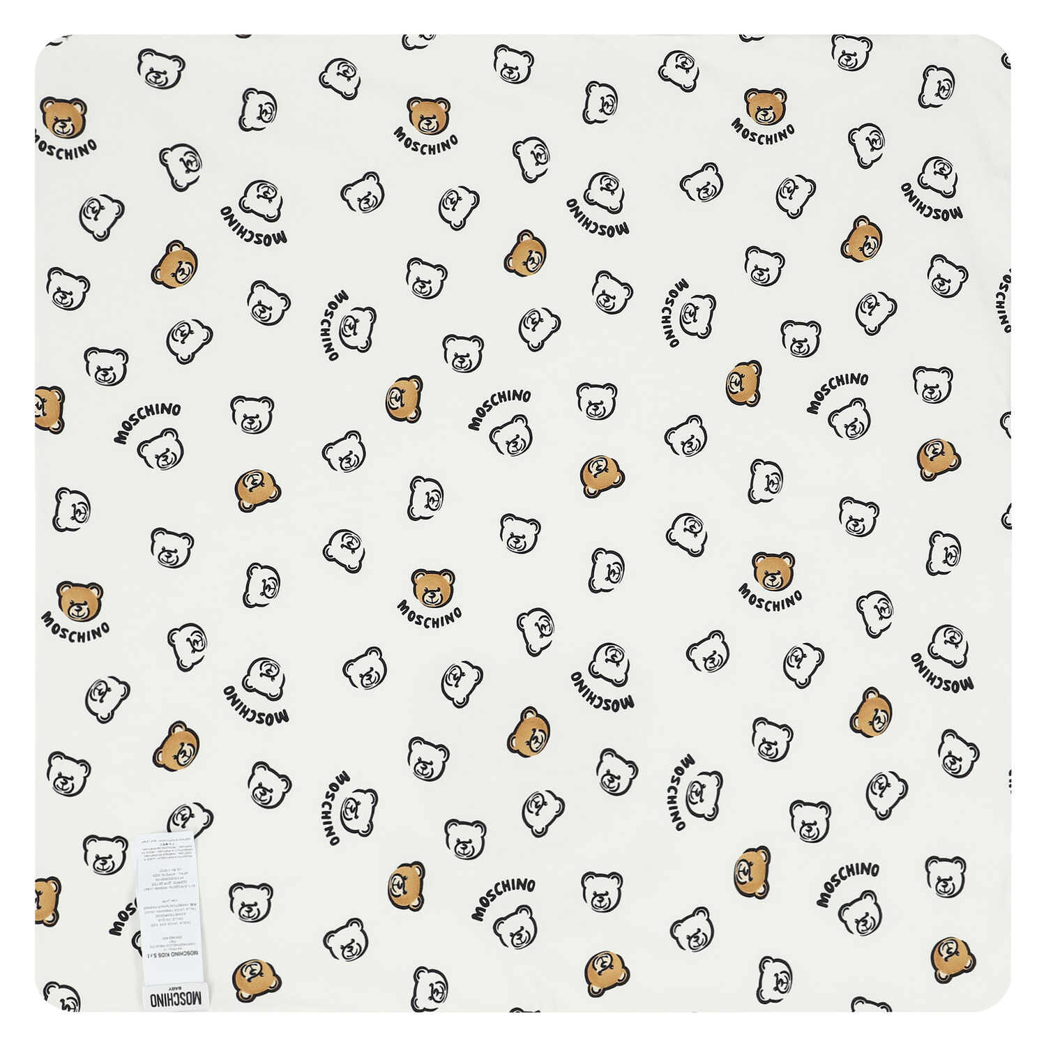 Ivory Teddy Bear Logo Baby Blanket, 1, hi-res