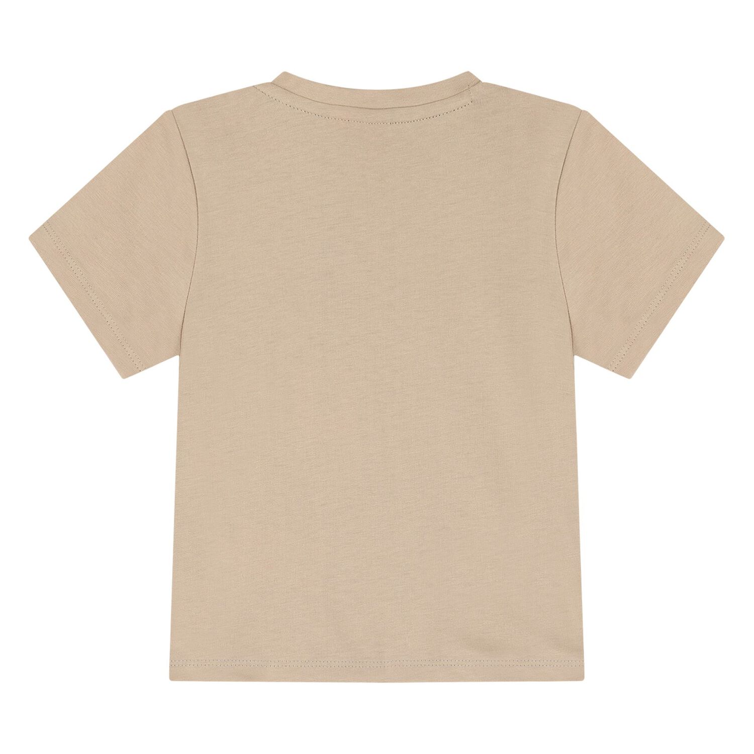 Younger Boys Beige Logo T-Shirt, 1, hi-res
