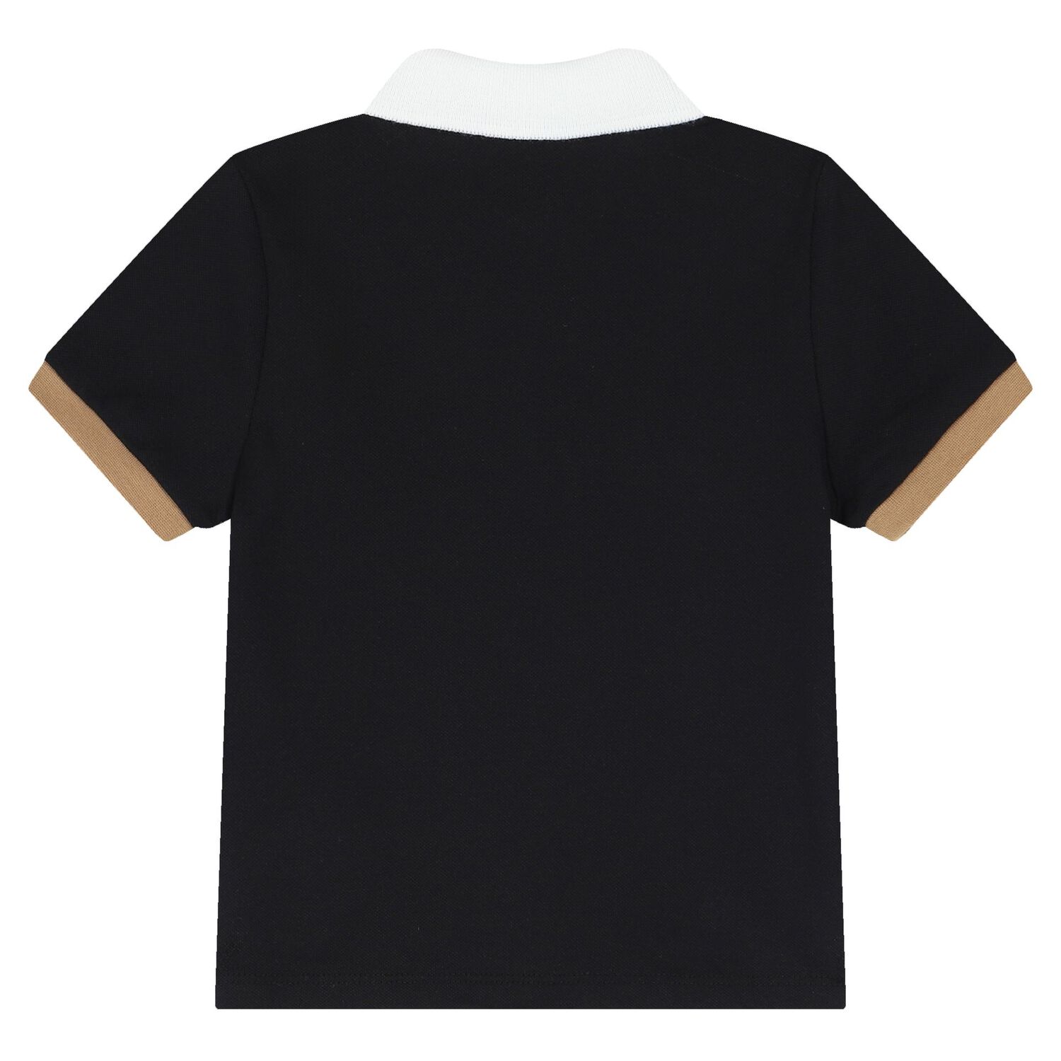 طقم أولاد شورت بولو باللون الأسود والبيج, 1, hi-res image number null