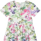 فستان بنات تيشيرت بطبعة نباتية, 1, hi-res