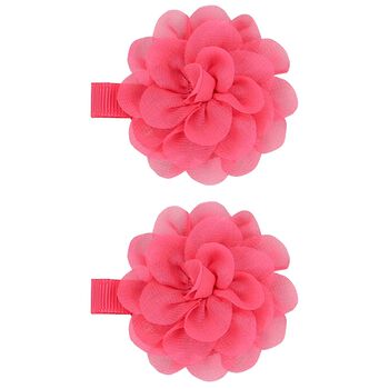 Girls Pink Flower Hairclips (2 Pack)