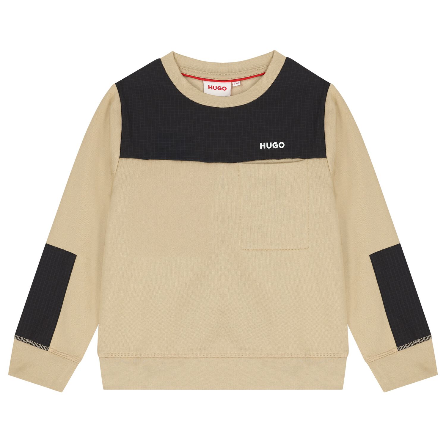 Boys Beige Logo Sweatshirt, 2, hi-res