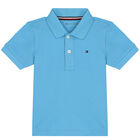 قميص أولاد بولو بالشعار باللون الأزرق, 1, hi-res
