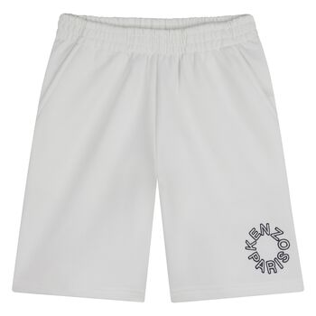 White Logo Shorts