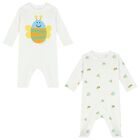 Ivory Bug Babygrows ( 2-Pack ), 1, hi-res
