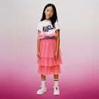 تيشيرت بنات بالشعار باللون الأبيض, 1, hi-res