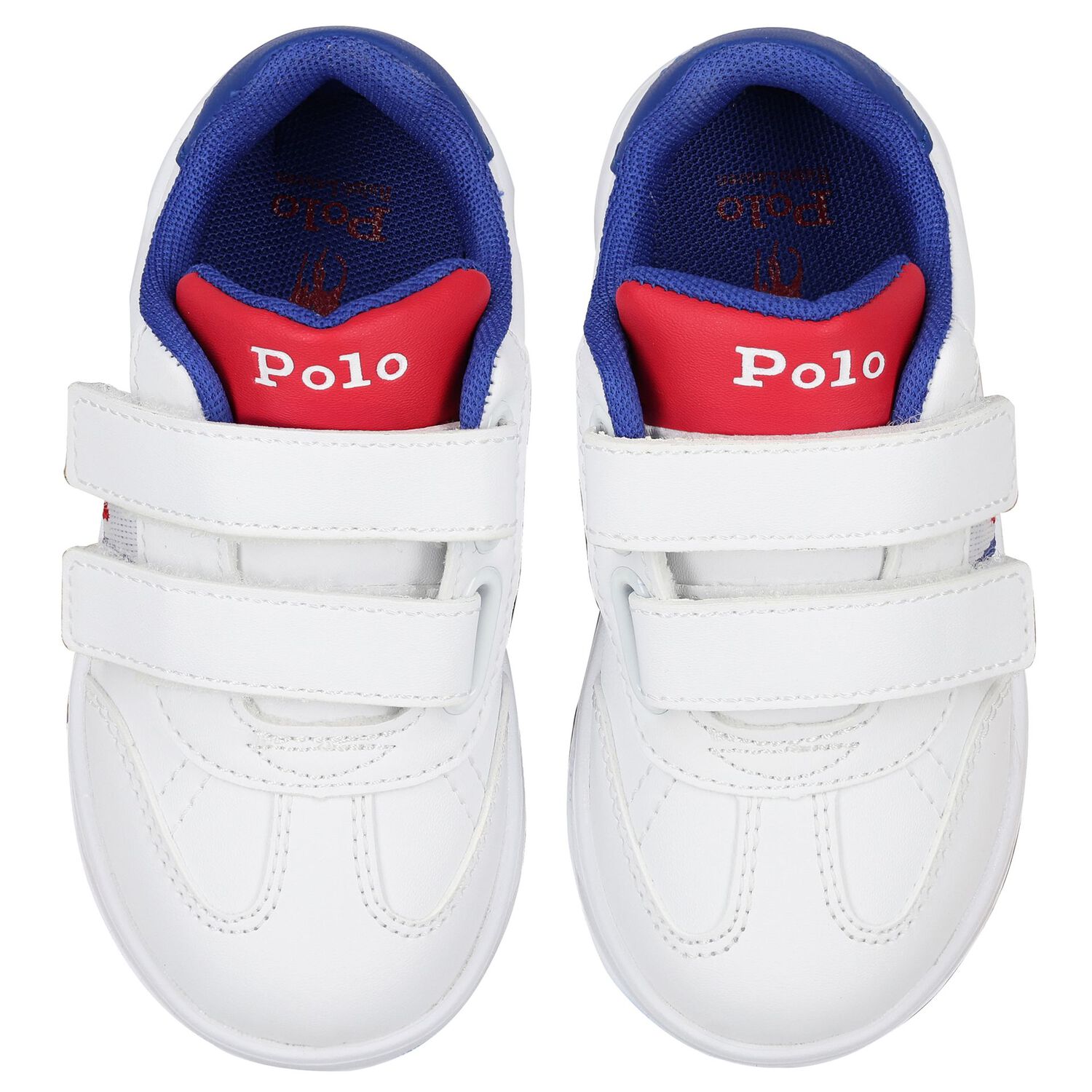 Younger Boys White Logo Trainers, 1, hi-res