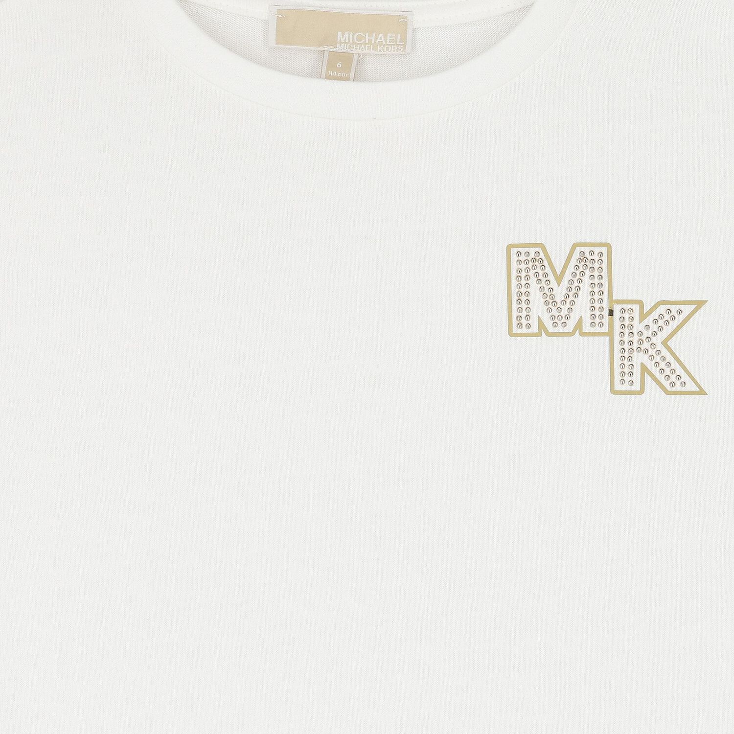 تي شيرت بناتي بشعار باللون العاجي, 1, hi-res image number null