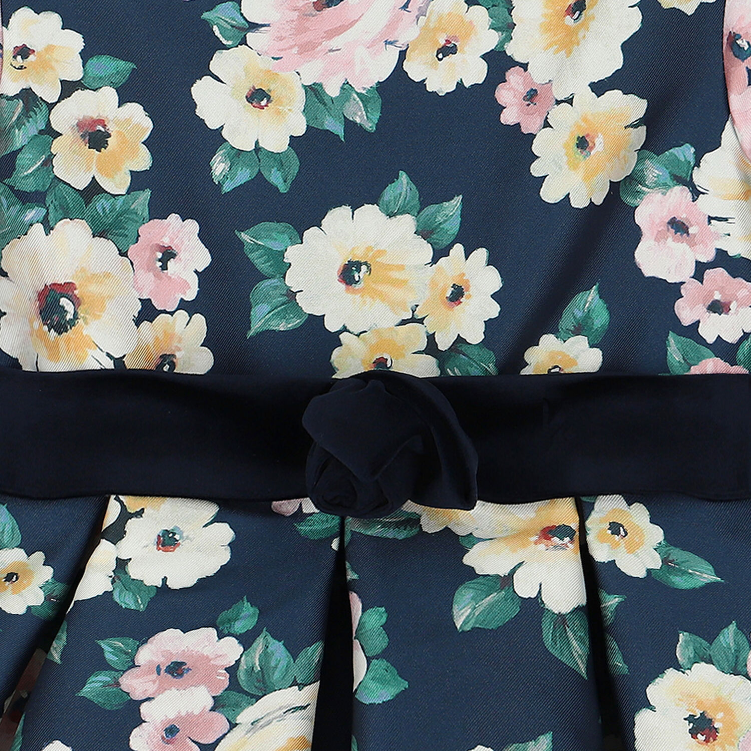 فستان ساتان باللون الكحلي, 1, hi-res