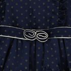 Younger Girls Navy Blue & Gold Dress, 1, hi-res