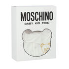 Baby Girls Ivory Teddy Logo Babygrow, 1, hi-res