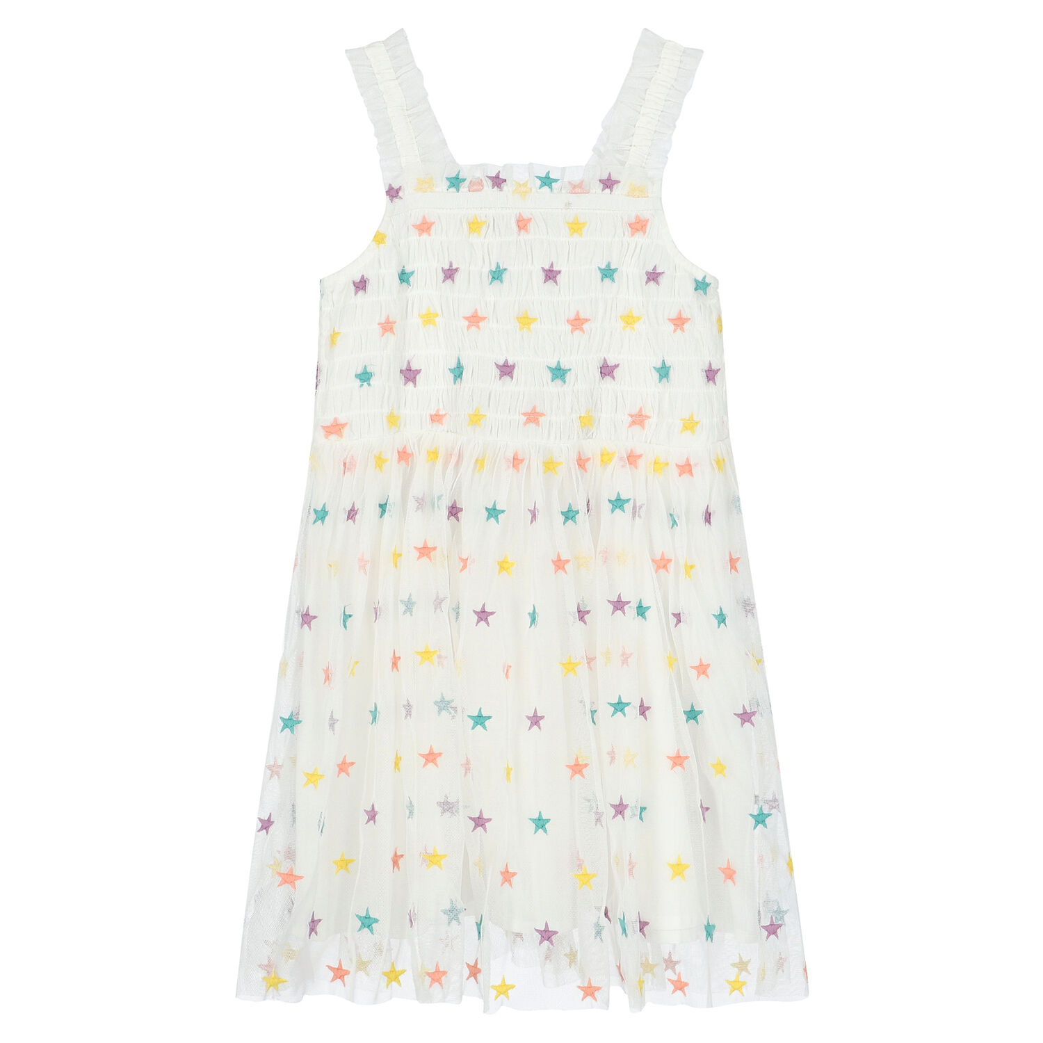 فستان تول باللون الأبيض, 1, hi-res