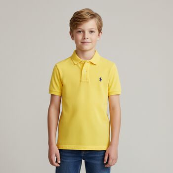 Boys Yellow Logo Polo Shirt