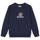 Navy Blue Teddy Bear Logo Sweatshirt, 1, hi-res