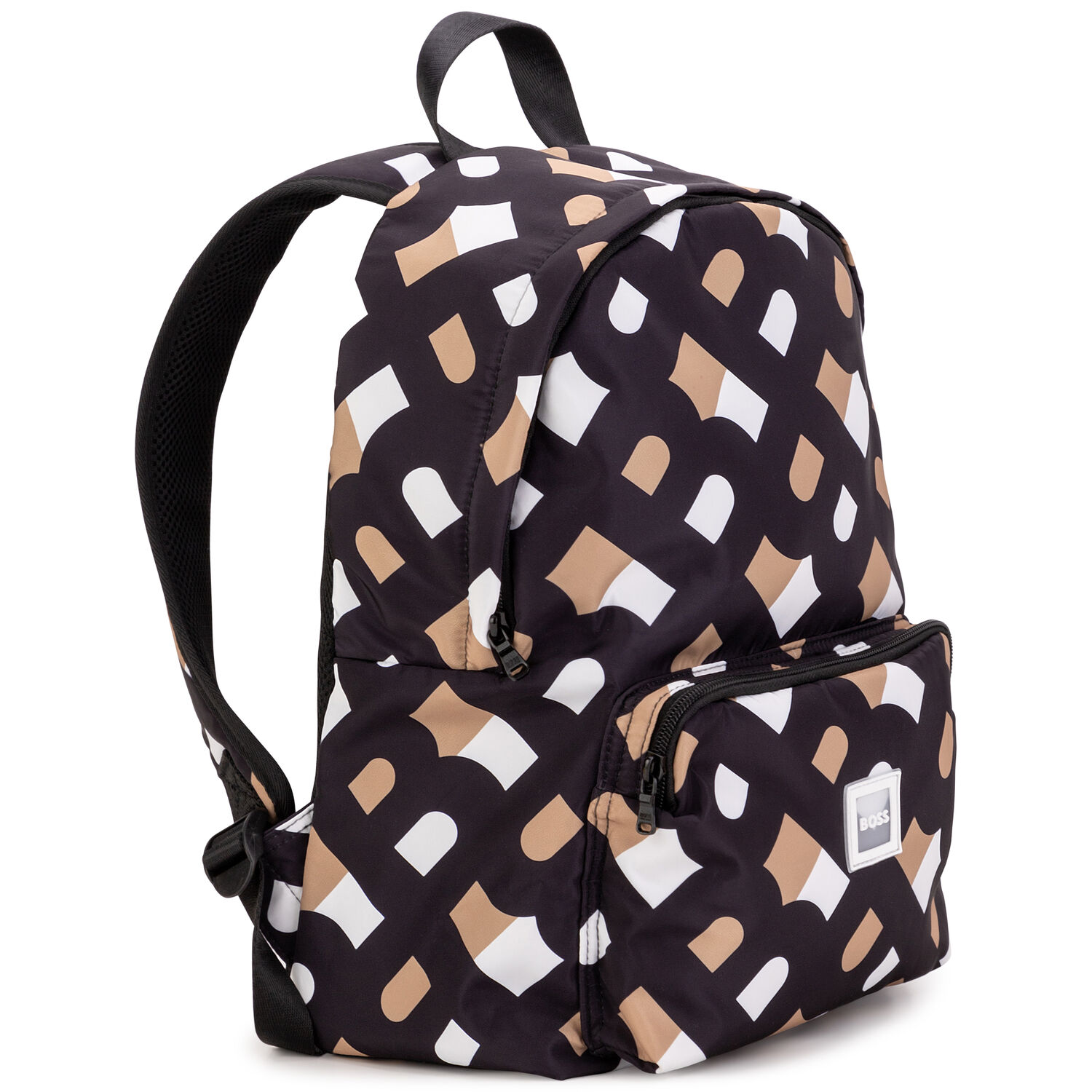 Black Logo Backpack, 1, hi-res