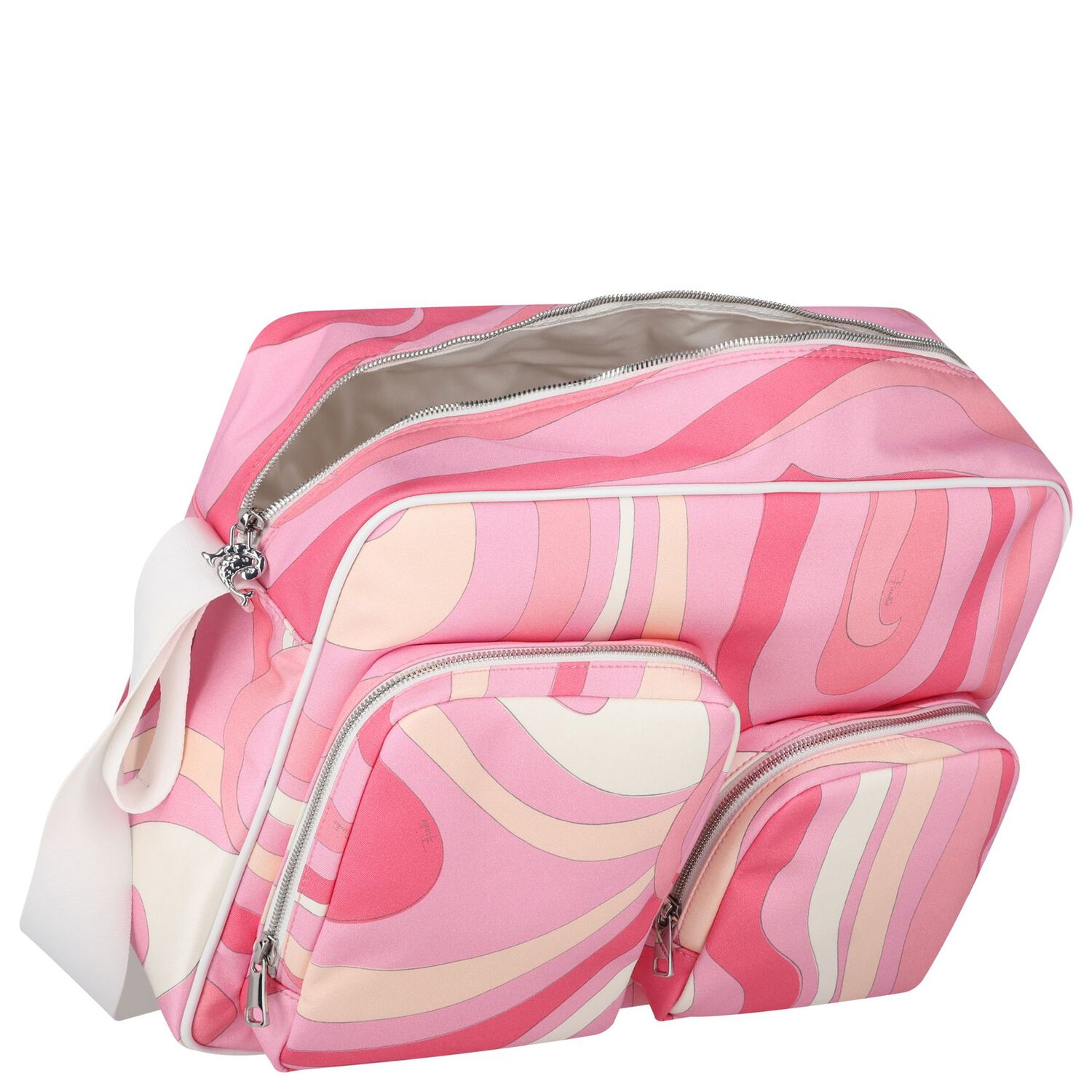 Baby Girls Pink & White Iride Changing Bag (38cm), 1, hi-res