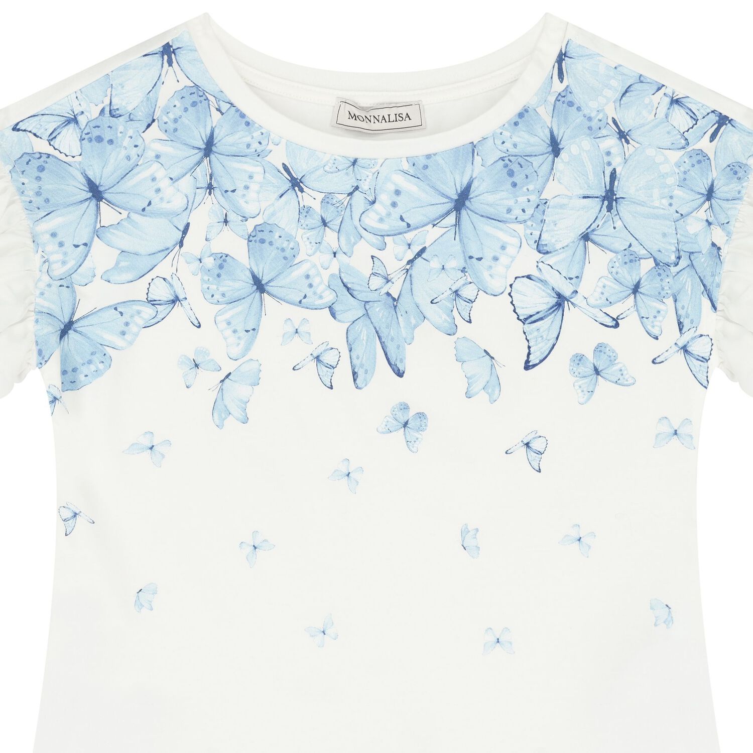 طقم تنورة بنات باللون الأبيض و الأزرق, 1, hi-res image number null