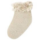 Baby Girls Beige Lace Socks, 3, hi-res