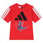 Boys Red Marvel Logo T-Shirt, 1, hi-res