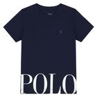 Boys Navy Logo Pyjamas, 1, hi-res