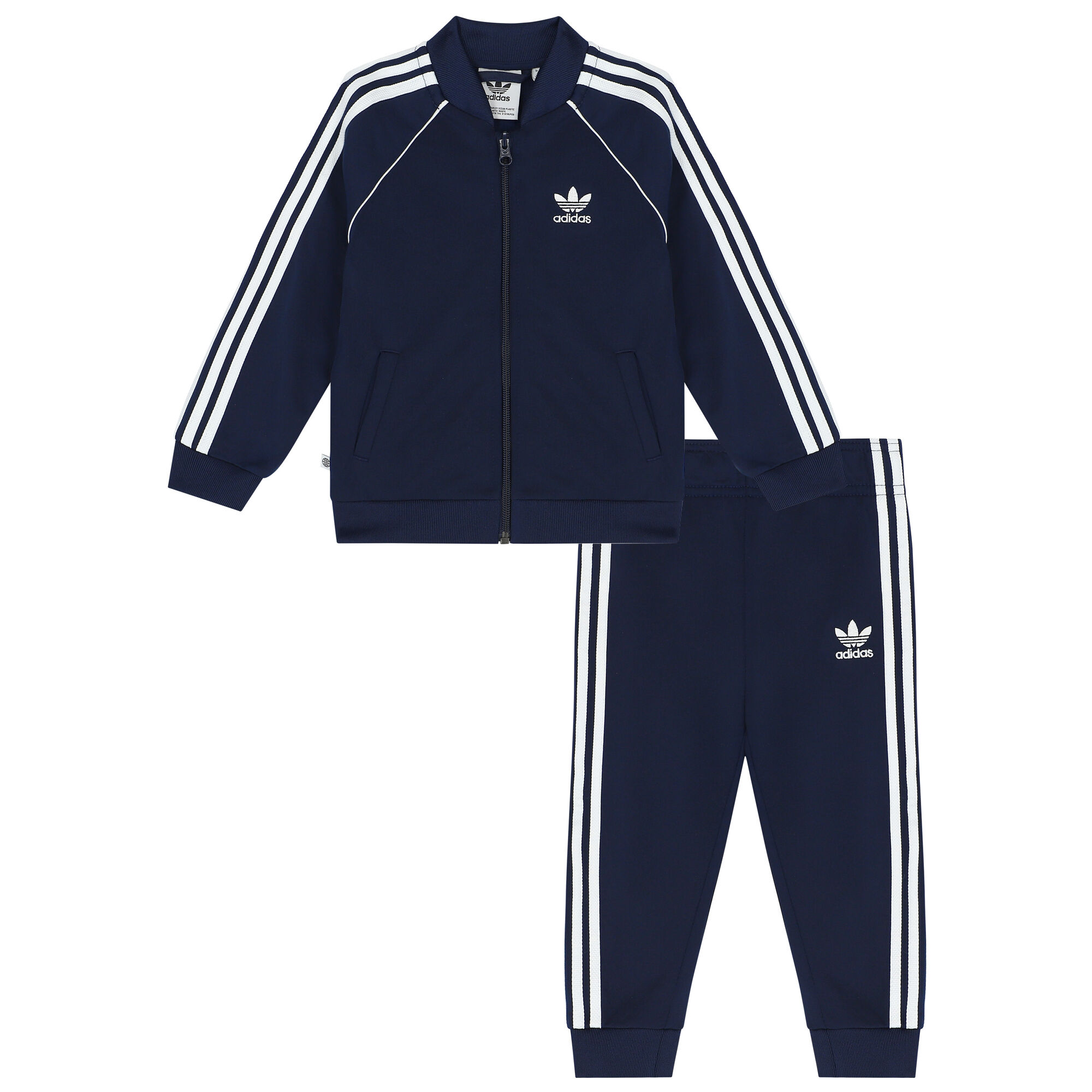 adidas Originals Navy Blue Logo Tracksuit Junior Couture QA