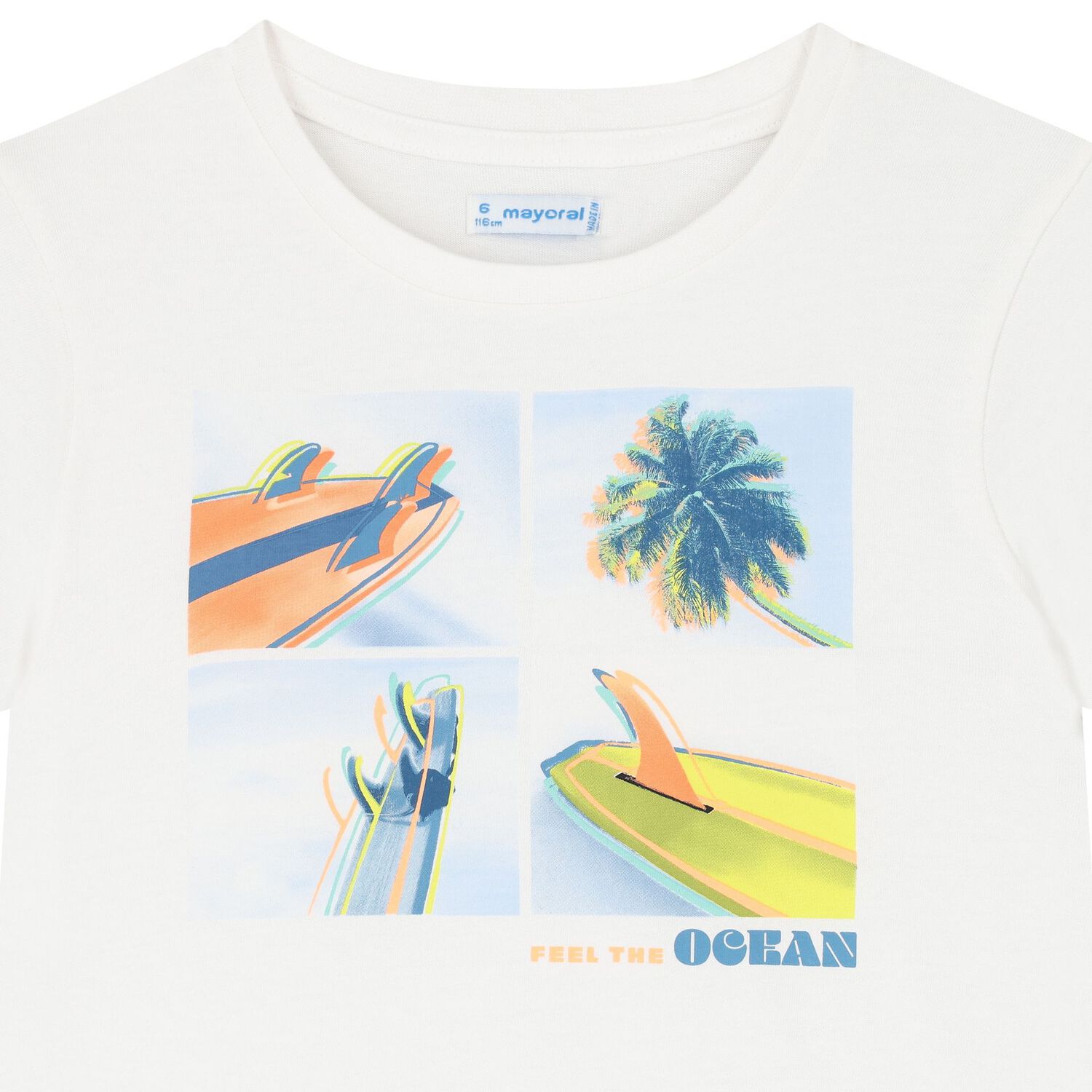 طقم شورت أولاد بطبعة ركوب الأمواج باللونين الأبيض والأزرق, 1, hi-res image number null