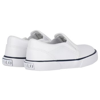 Boys White Logo Trainers