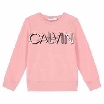 Girls Pink Logo Sweatshirt