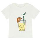 Younger Girls Ivory Lemonade T-Shirt, 1, hi-res
