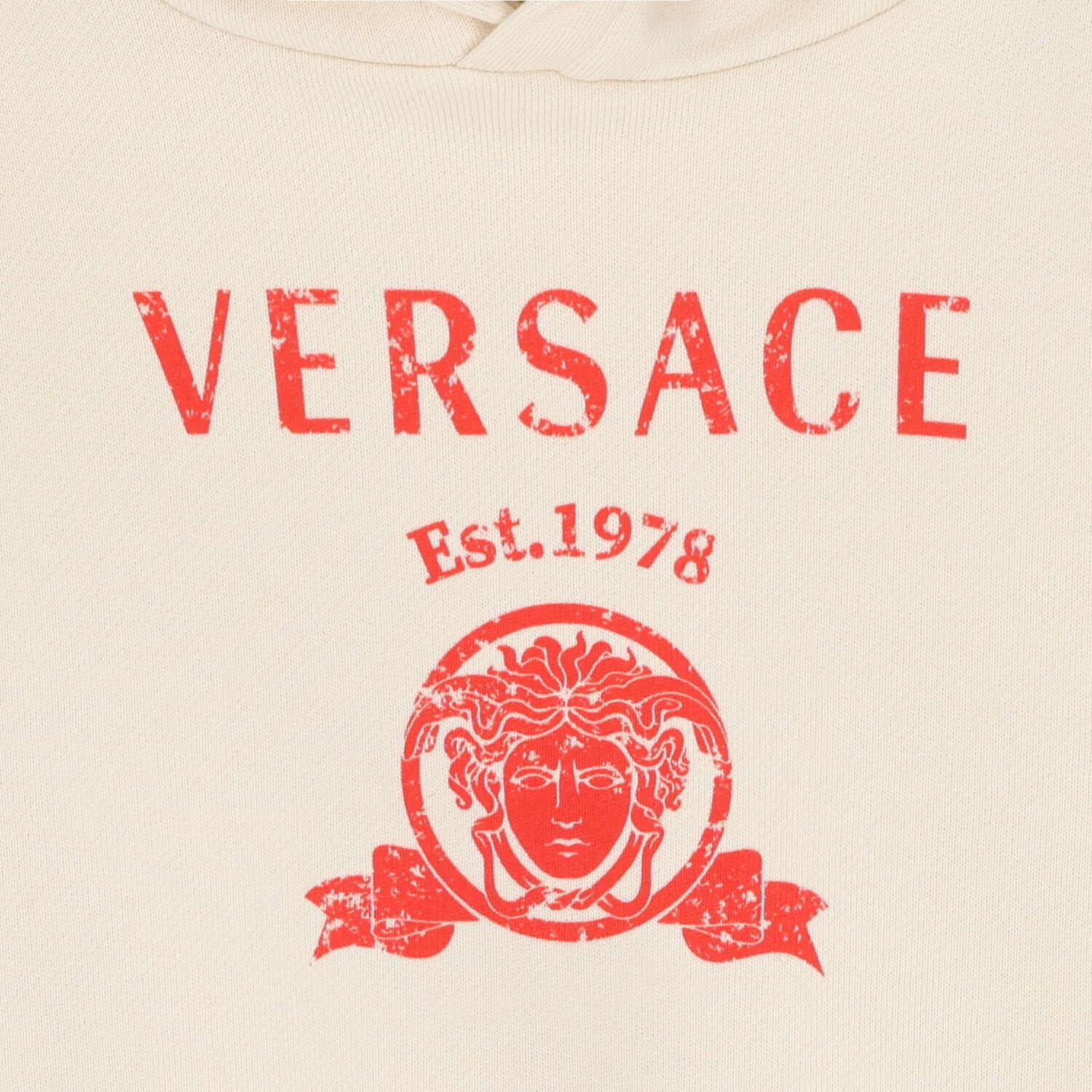 Younger Ivory Medusa Logo Hooded Top, 1, hi-res