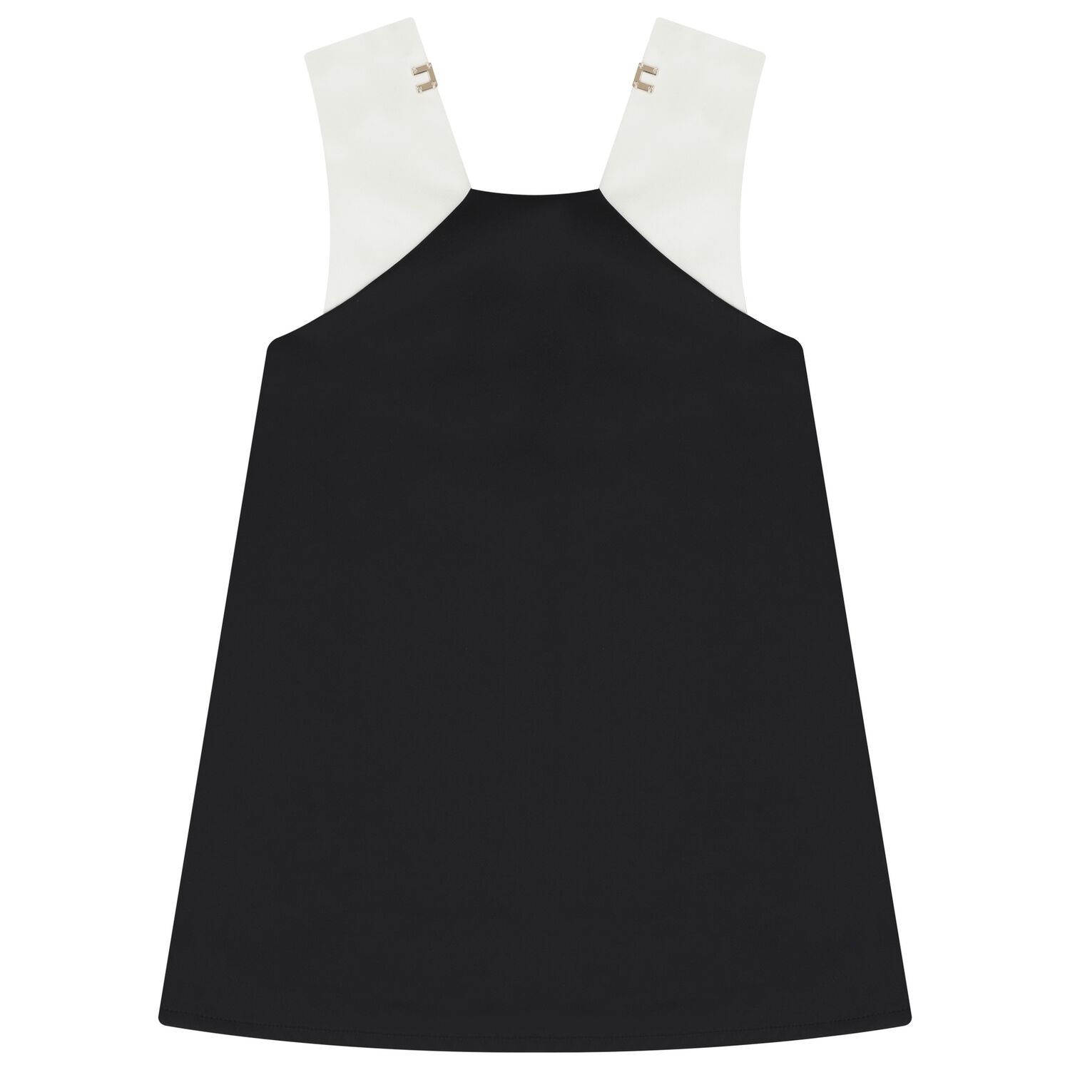 Girls Black & White Bow Dress, 1, hi-res