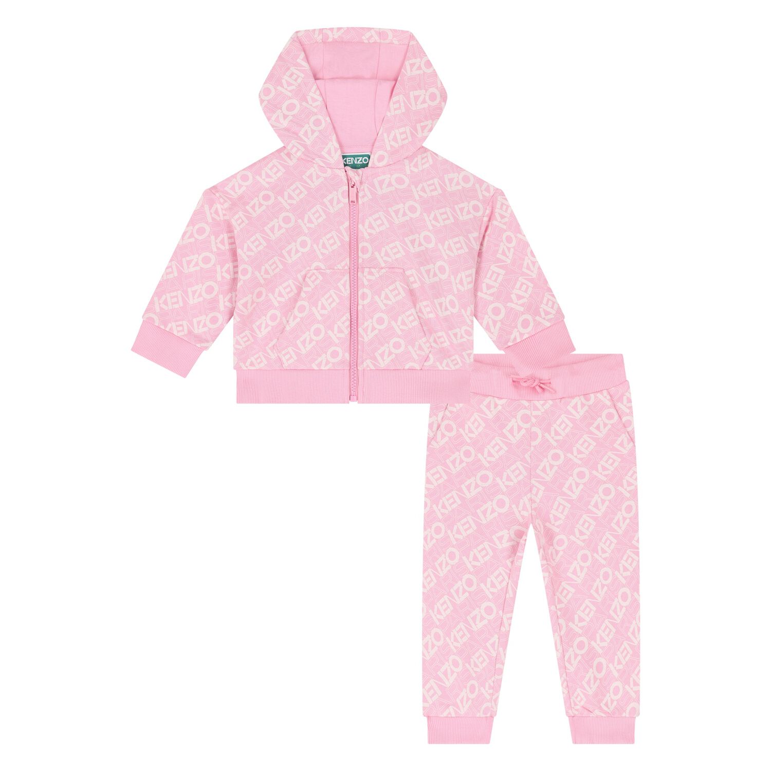 Younger Girls Pink Logo Tracksuit, 1, hi-res image number null