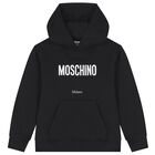Black Logo Hooded Top, 1, hi-res