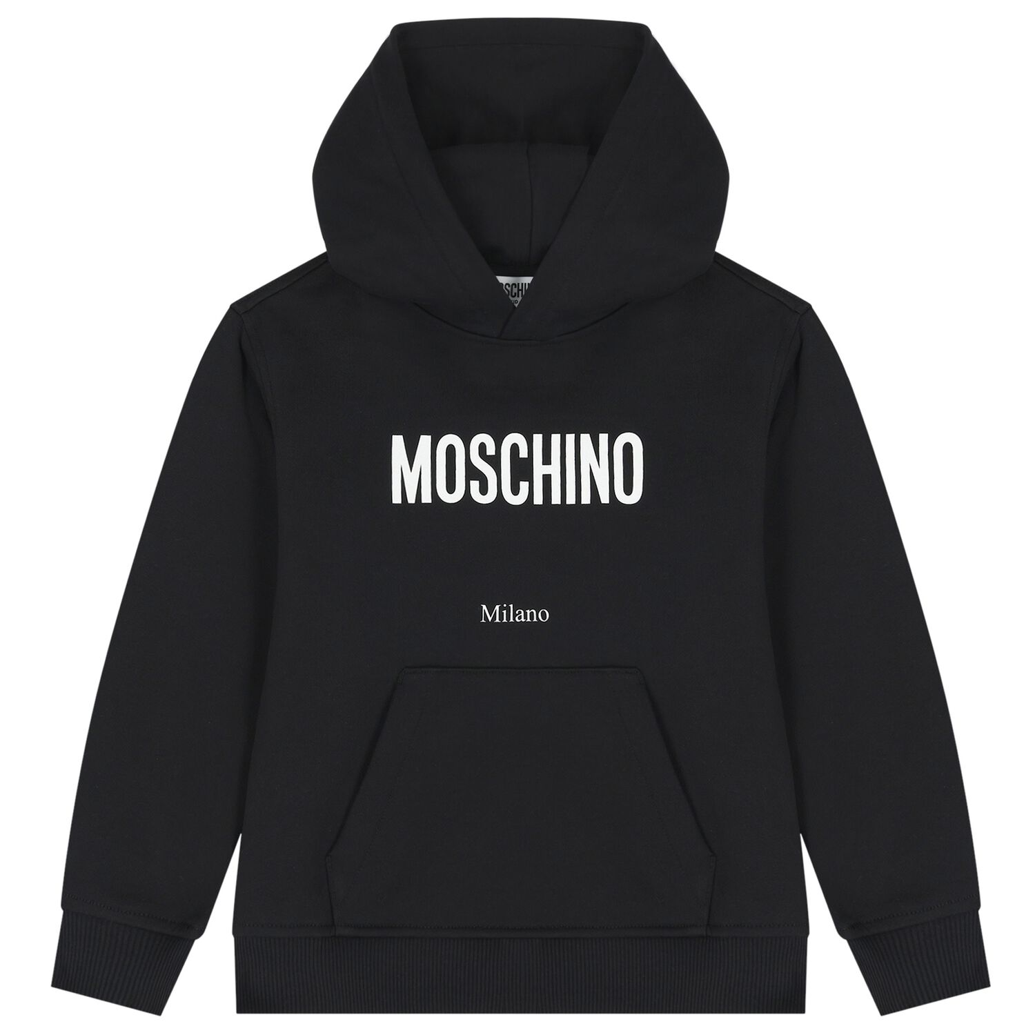 Black Logo Hooded Top, 1, hi-res