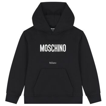 Black Logo Hooded Top