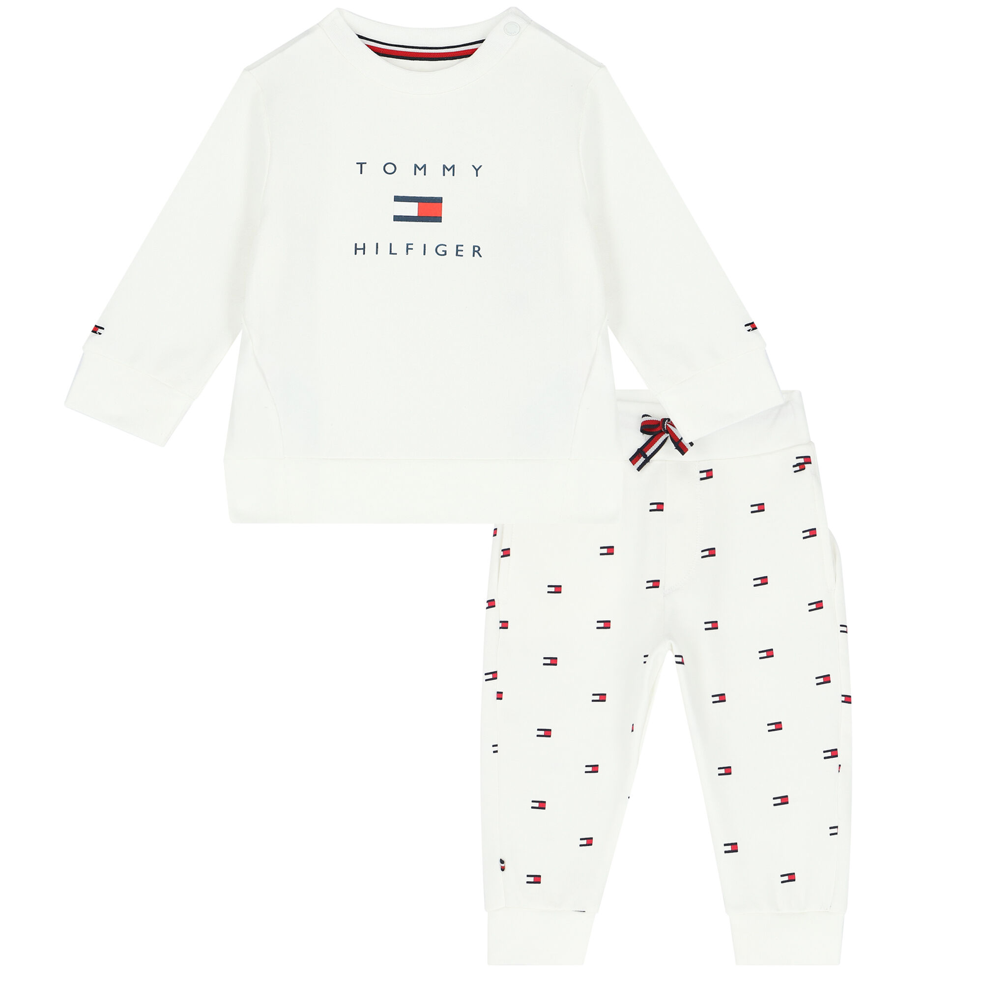 Tommy hilfiger white tracksuit on sale