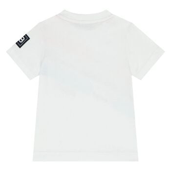 Younger Boys White Logo T-Shirt