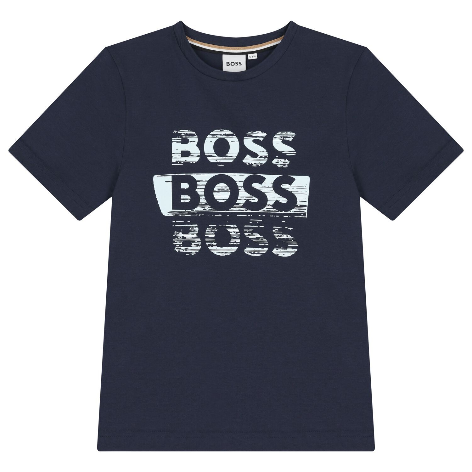 Boys Navy Blue Logo T-Shirt, 4, hi-res