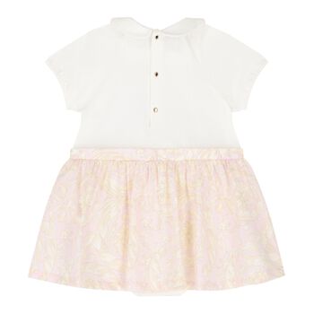 Baby Girls Ivory & Pink Barocco Dress
