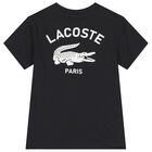 Boys Black Logo T-Shirt, 1, hi-res