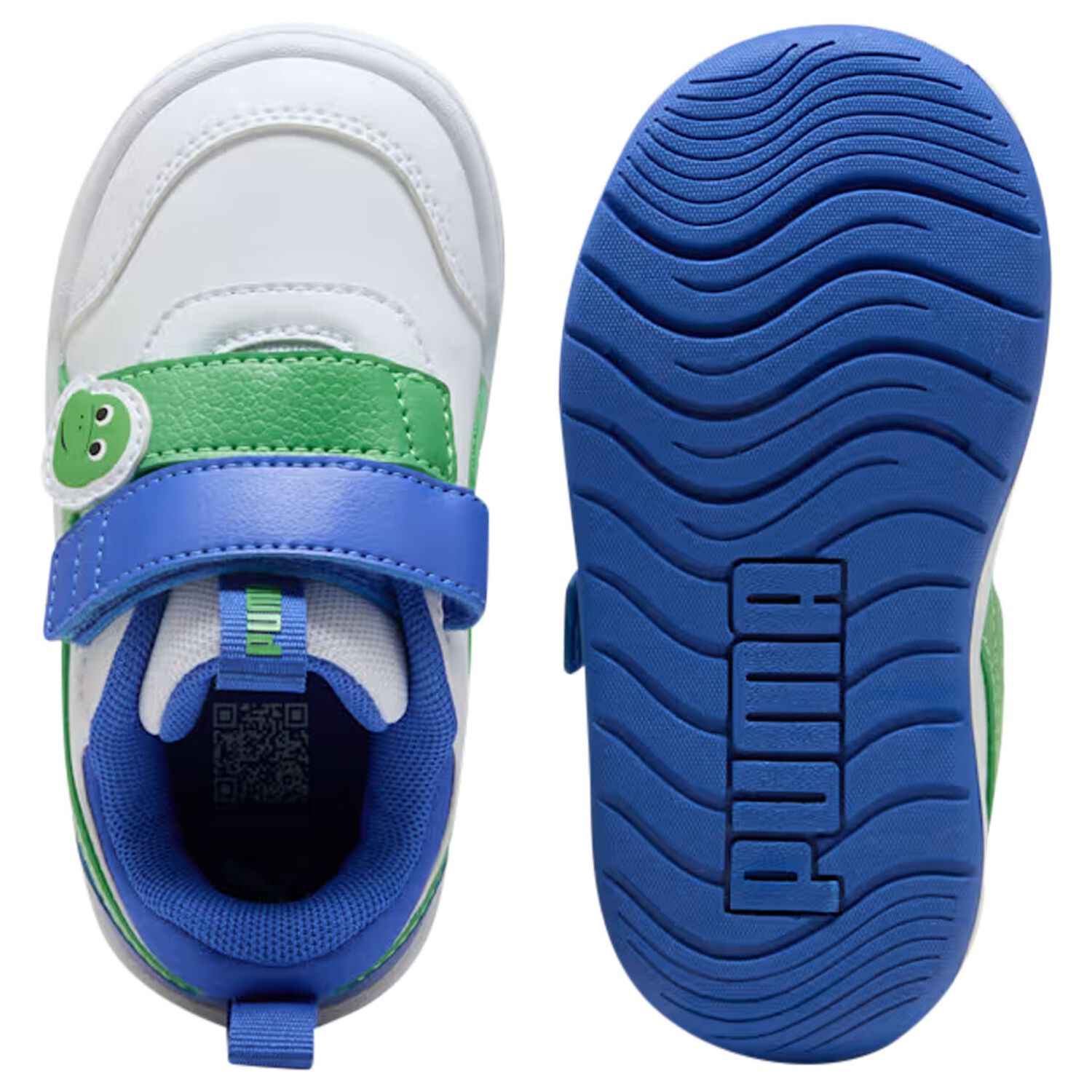 Younger Boys White & Blue Multiflex 2 Dino Trainers, 1, hi-res