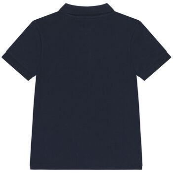 Boys Navy Blue Logo Polo Shirt