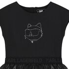 Younger Girls Black Ikonik Choupette Tulle Dress, 1, hi-res