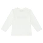 Younger White Logo Long Sleeve Top, 1, hi-res