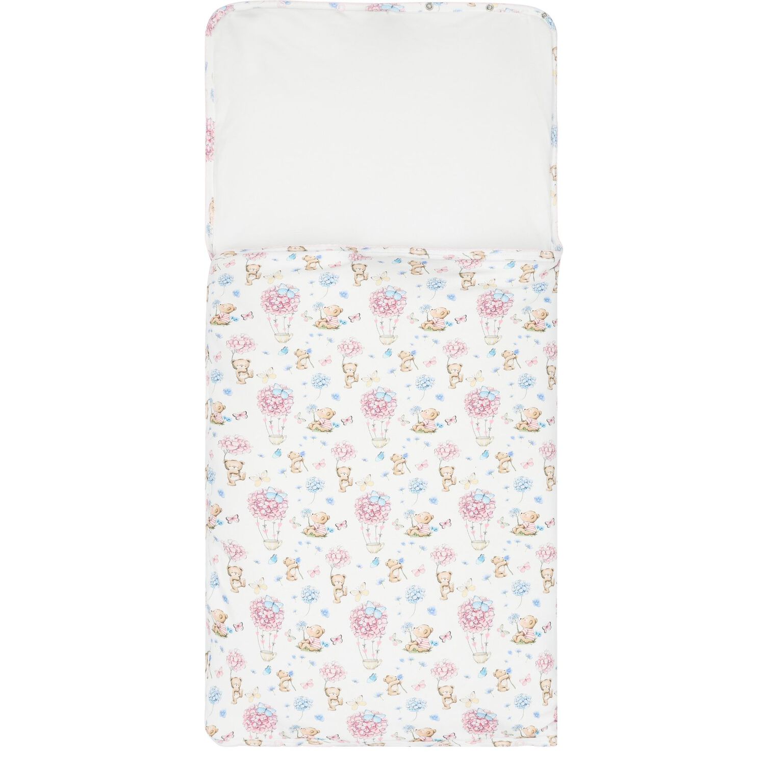 مدس بنات بالشعار باللون الأبيض, 1, hi-res