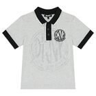 Boys Grey Logo Polo Shirt, 1, hi-res